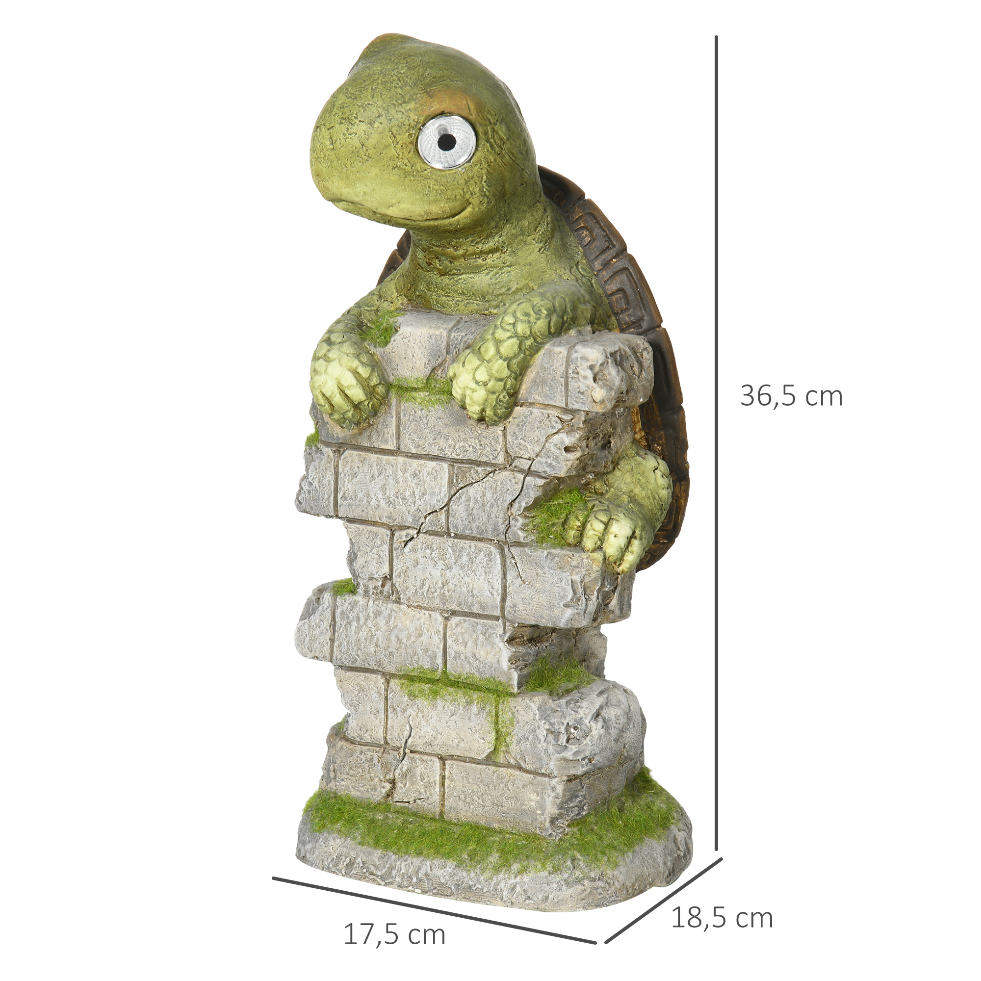 Gartenfigur "Kleine Schildkröte", Gartendekoration, wetterbeständig, inkl, Solarlicht