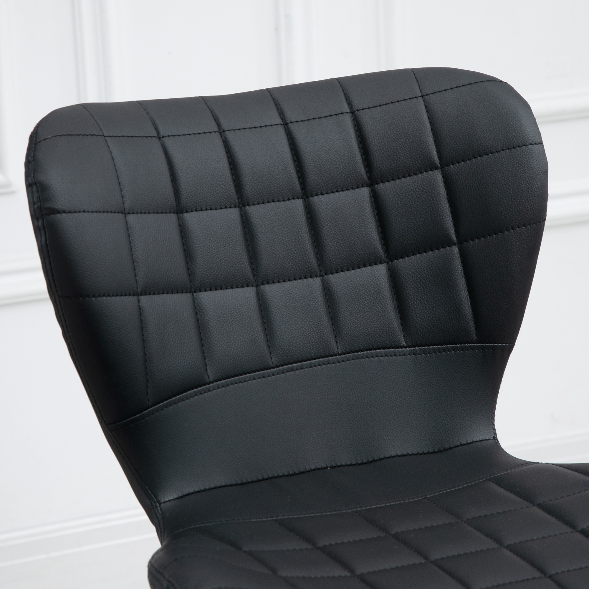2-er-Set Barhocker Retrodesign 47 cm x 51,5 cm x 89-109 cm Schwarz