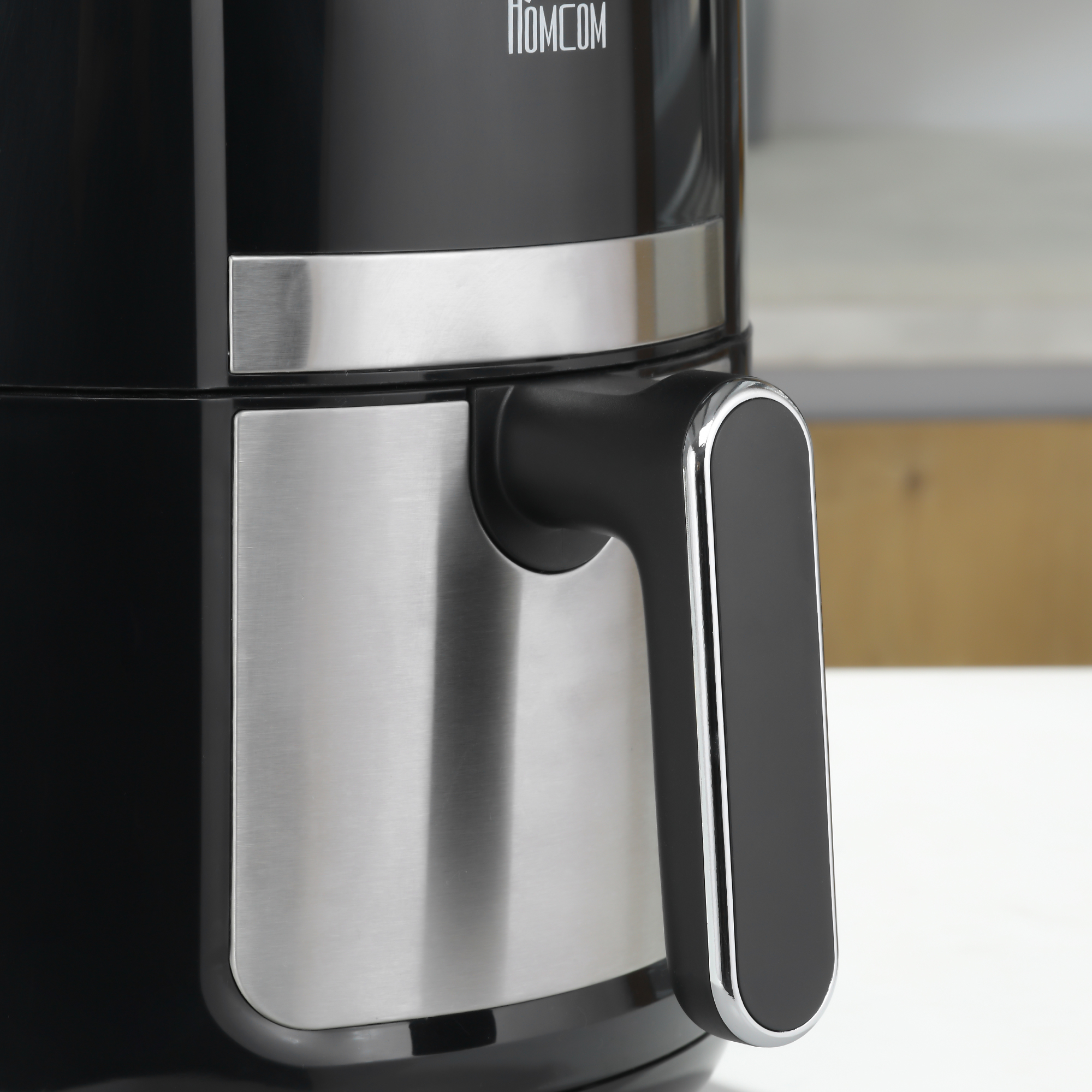 Heißluftfritteuse 4L, 12 Programme, 80-200° C Temperatur, Antihaftbeschichtung, Schwarz