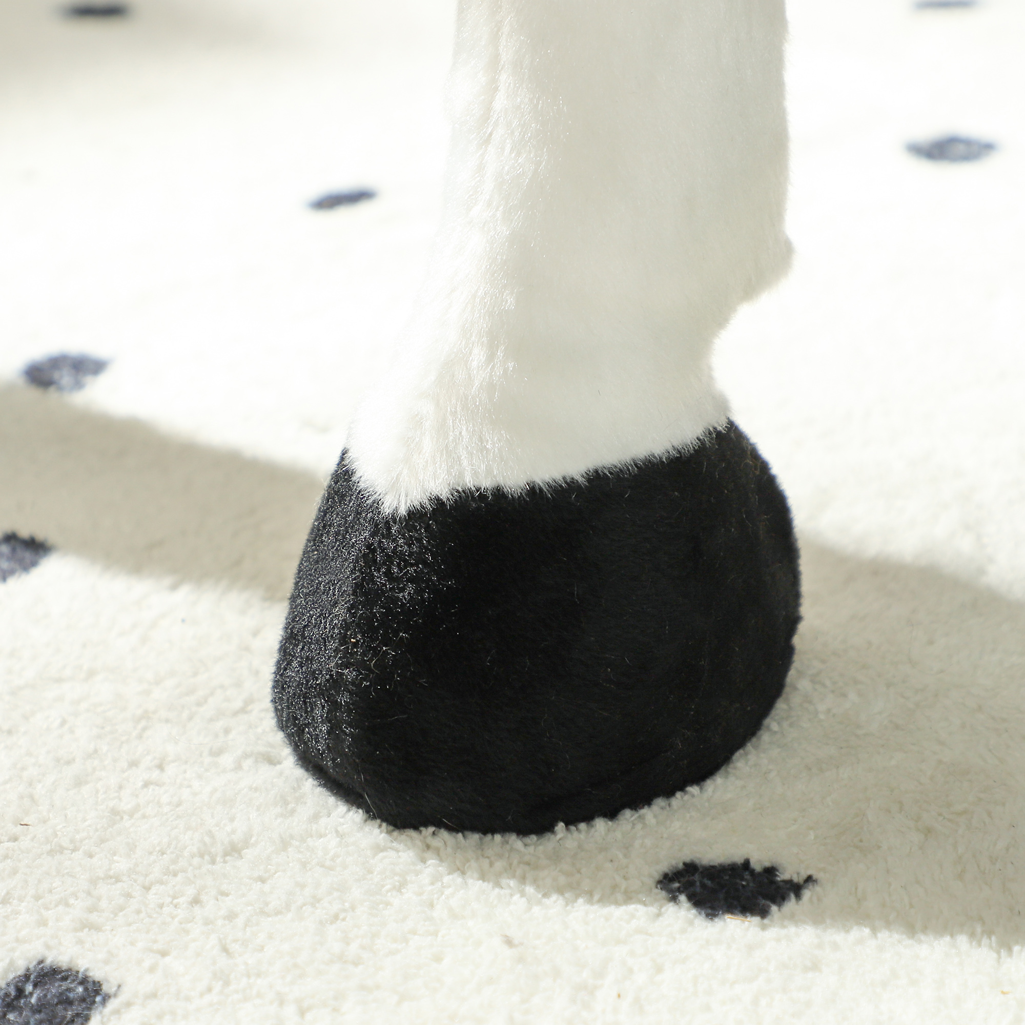 Schaukelpferd mit Soundeffekten, weiches Fell, für 3-8 Jahre, 85 x 28 x 60 cm, Braun/Cremeweiß