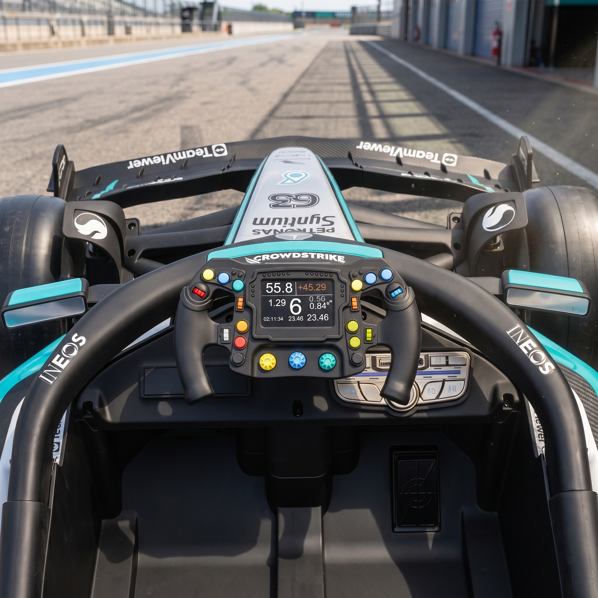 Mercedes-AMG PETRONAS F1 12 V Elektro Go-Kart für Kinder Gokart mit Lithium-Akku 2 Motoren Sanftanlauf