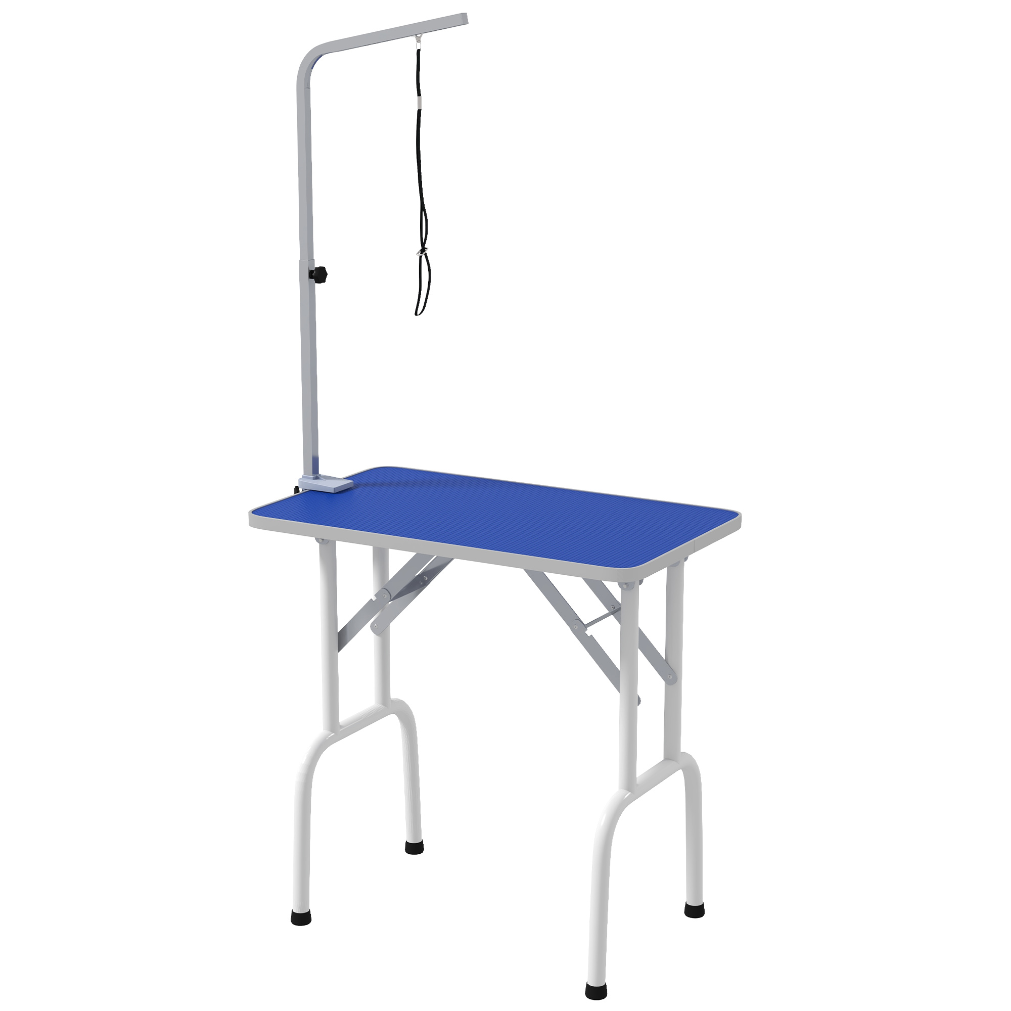 Haustier-Pflegetisch, zum Frisieren, Bürsten, Waschen von Haustieren, Metall, Blau