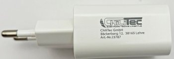 Stecker-Netzteil mit USB "CTN-0520 Duo" / Aus 5V=, 2x1/1x2A, 10W