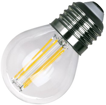 LED Tropfenlampe E27 "Filament T4" / 3000k, 524lm, 230V/4W, warmweiß