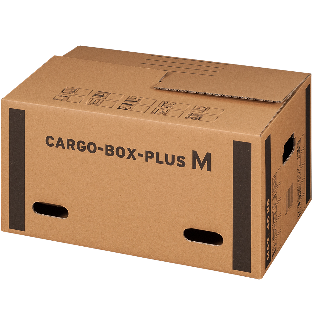 Cargobox PLUS mit Schmetterlingsboden, 600x400x300mm, braun, 2-wellig, VPE10