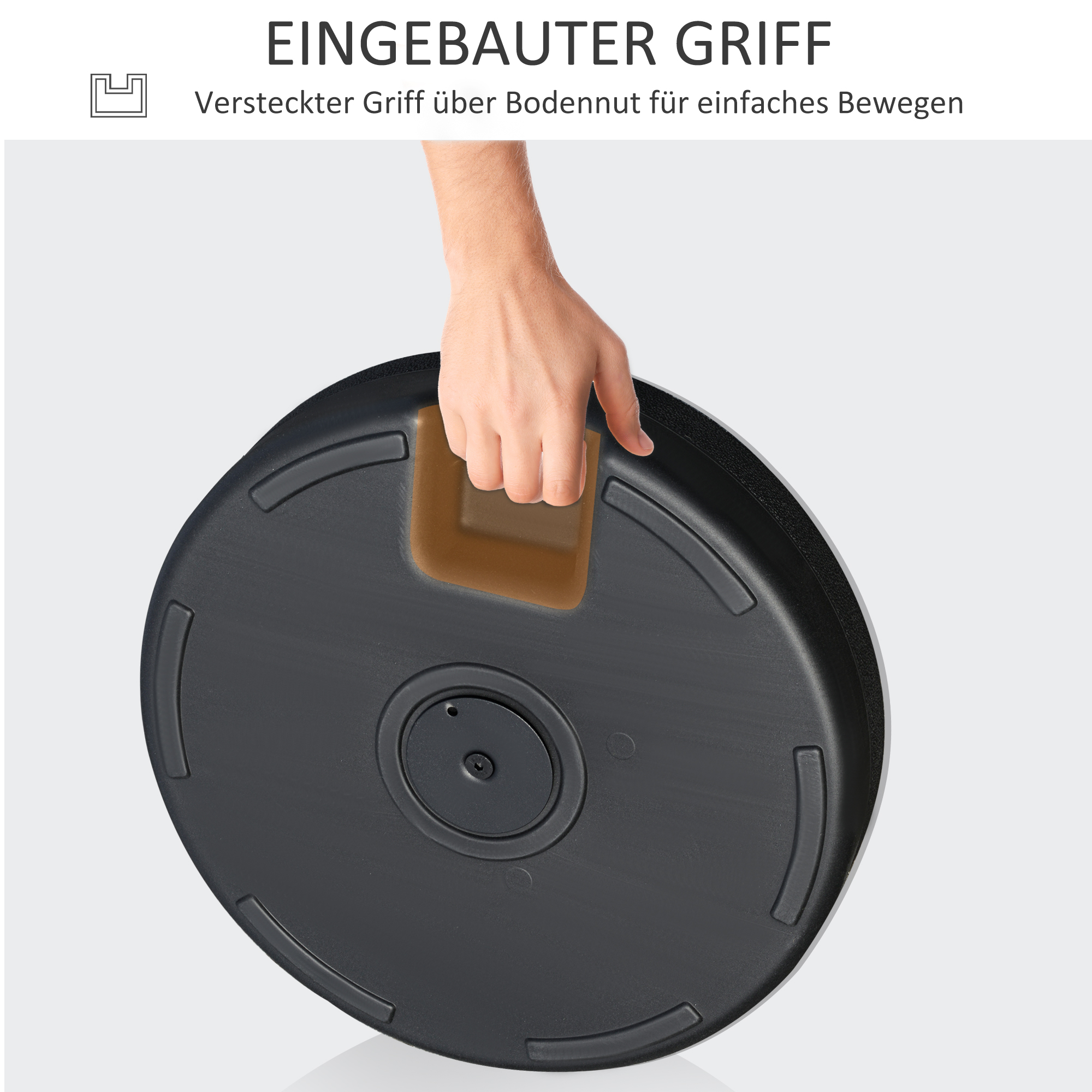 Sonnenschirmständer 22 kg Schirmständer Rund Schirmhalter, Schirmgewicht, Ständer für Sonnenschirm 38/48mm Rohrdurchmesser, für Balkon, Terasse, Garten, Schwarz