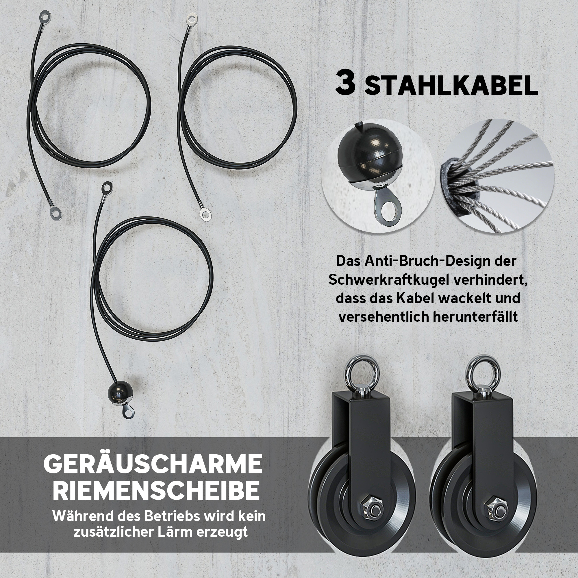 Kabelzug-Pulley-System für das Armkrafttraining