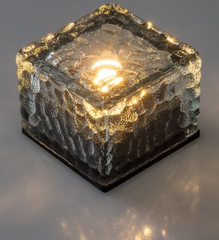 Solar Dekosteine IP65, 4er Set / mit Dämmerungssensor, Warmweiß