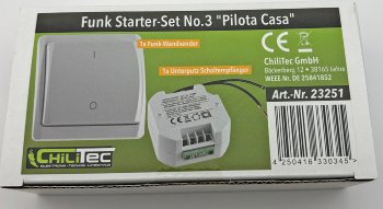 Funk Starter-Set No.3 "Pilota Casa", Wandschalter + UP Empfänger WS
