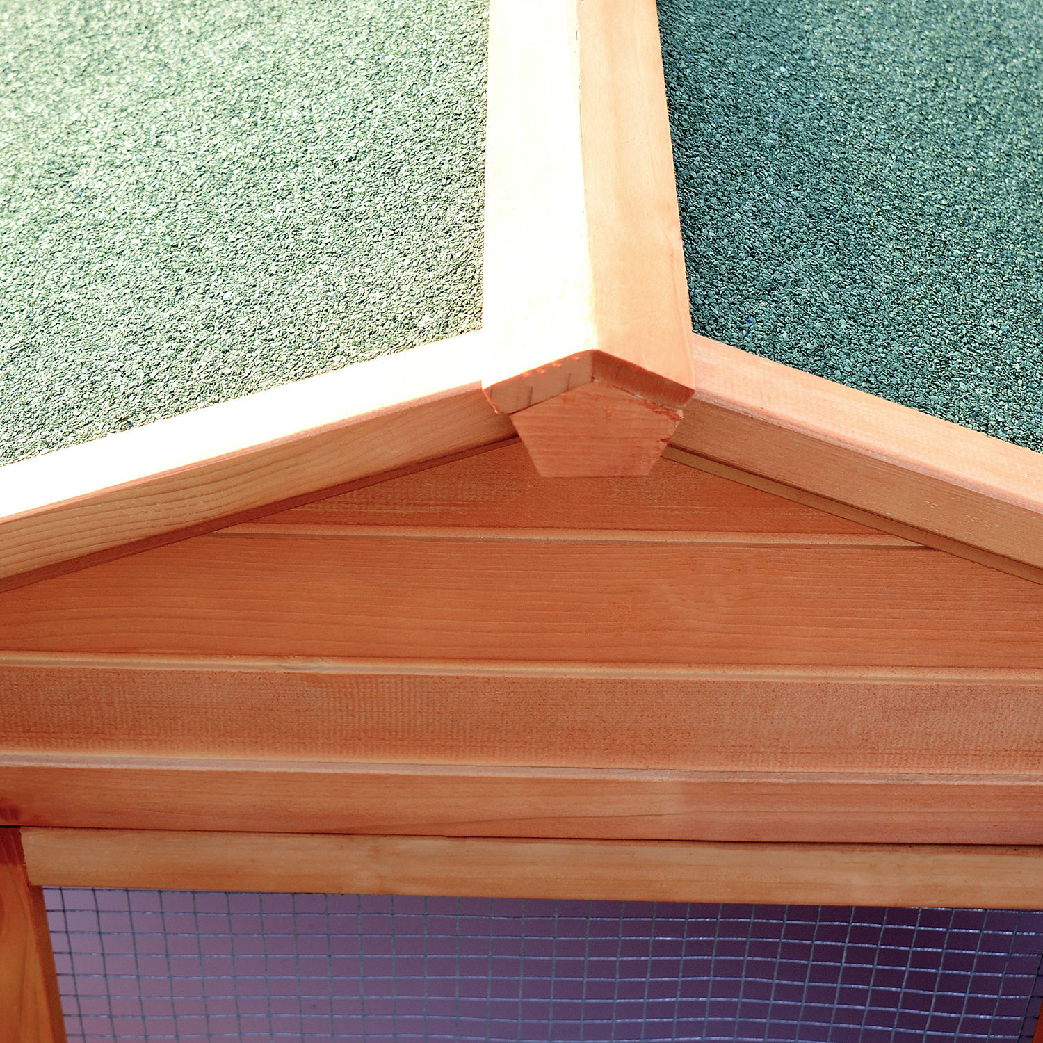 Kleintierstall Kleintierkäfig, 2 Freigehegen, 2 Rampen, 309 cm x 79 cm x 86 cm, Natur + Grün