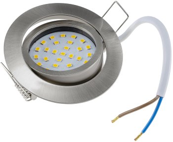 LED-Einbauleuchte "Flat-32dim" warmweiß / 80x32mm, 5W, 590lm, Edelstahl gebürstet
