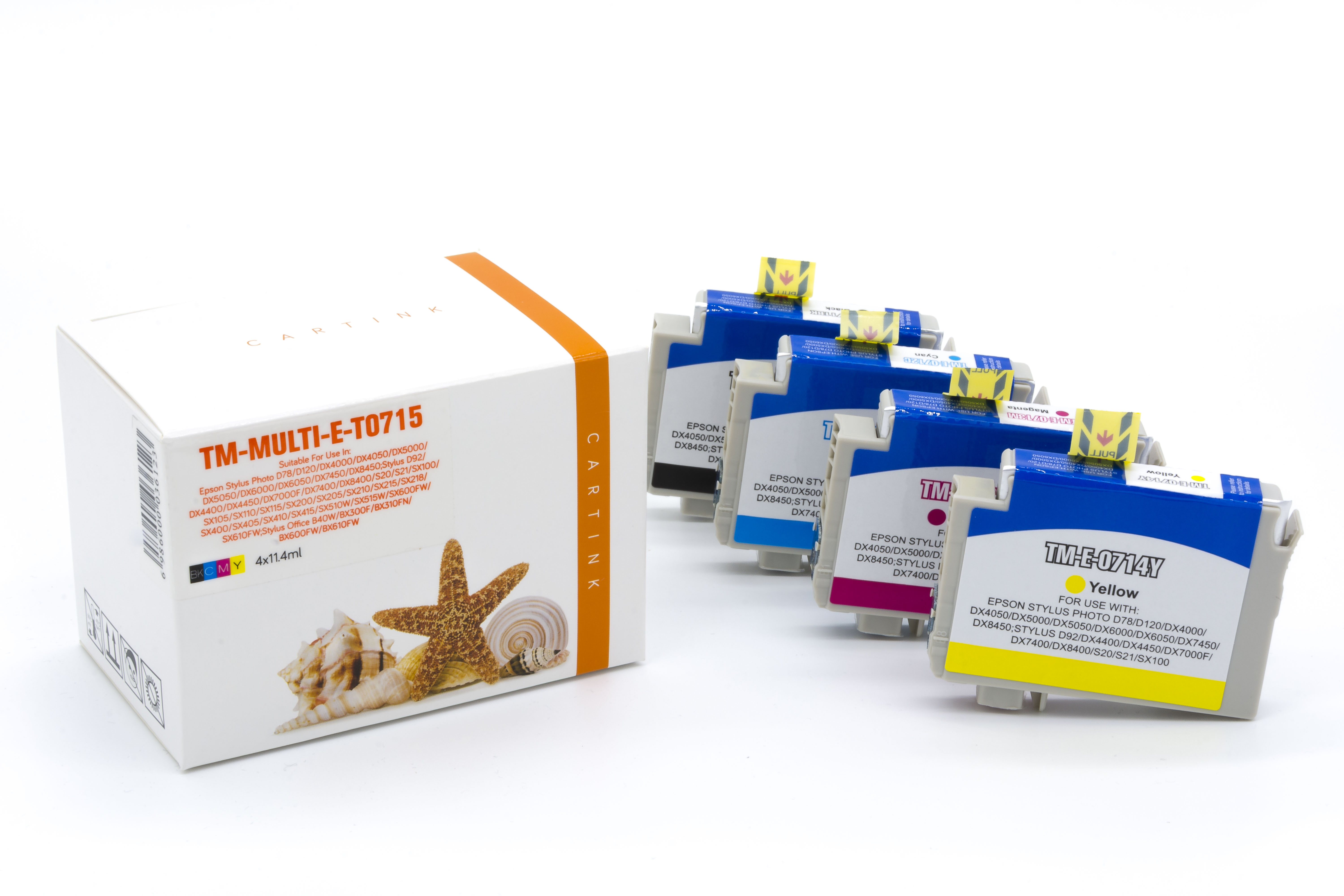 Multipack T0715 alternativ Tinte für Epson / C13T07154010 / BK,C,M,Y11,4ml