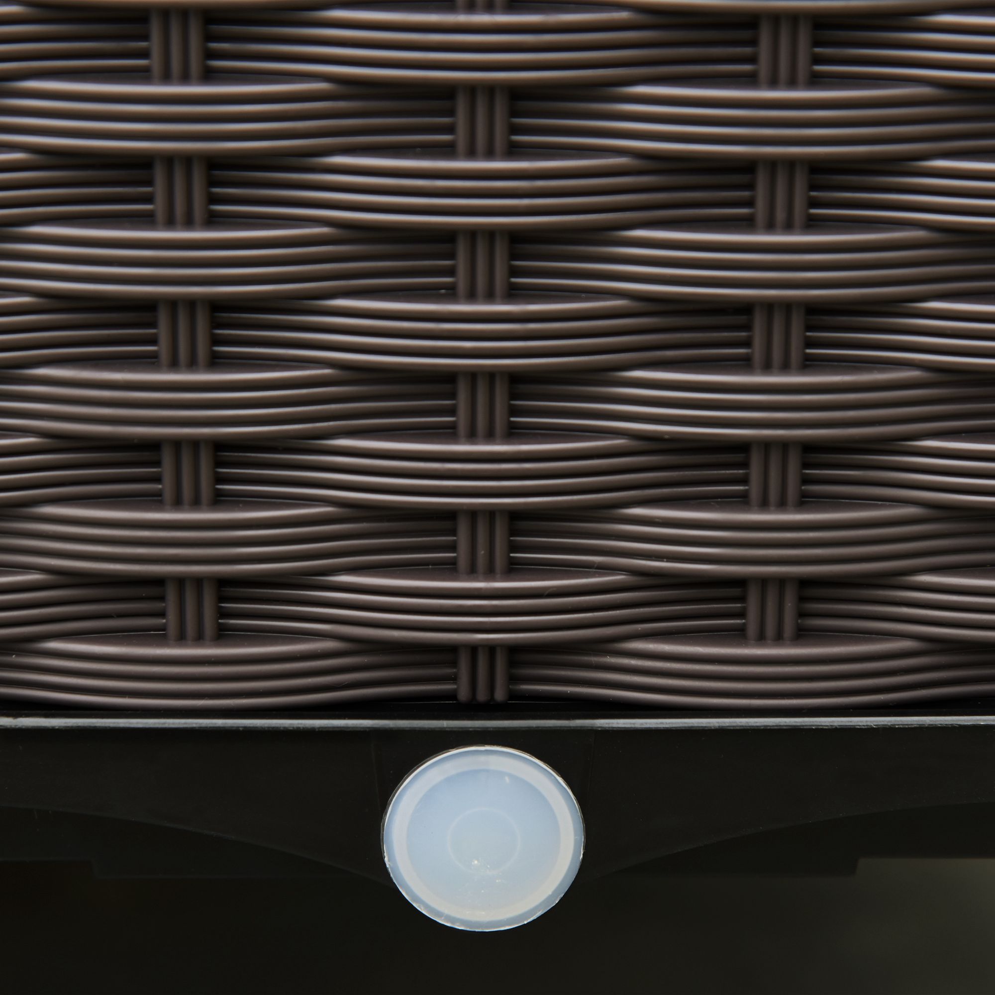 Hochbeet 6-teiliger Pflanzkasten mit Abflusslöchern Rattan-Look Blumenkasten DIY Braun 40 x 40 x 44 cm