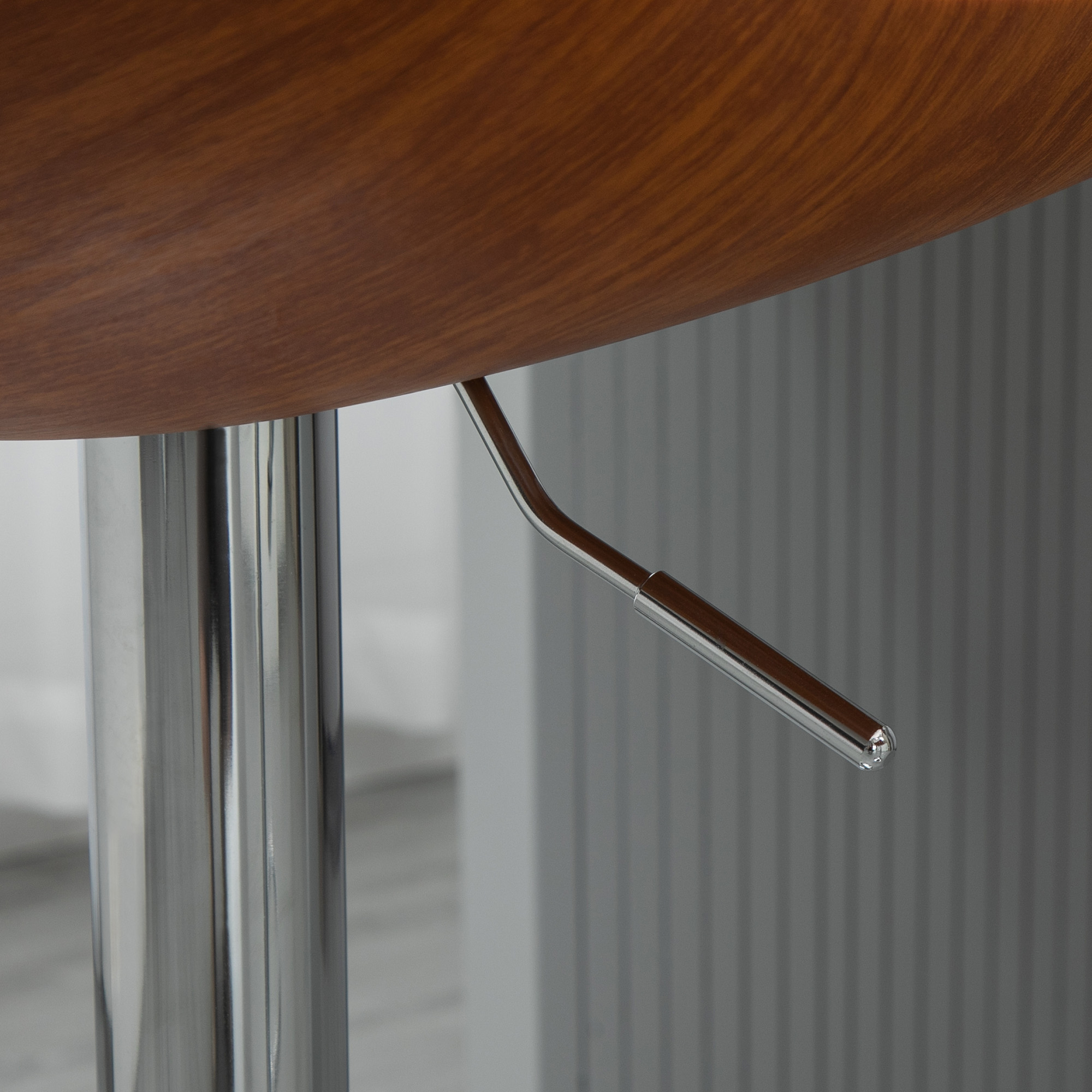 2er-Set Barhocker, höhenverstellbar, Metallgestell, drehbarer Sitz, Cremeweiß