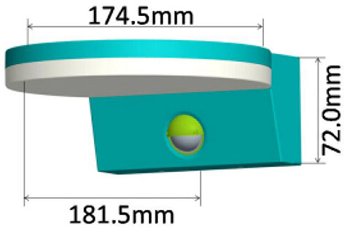 LED Wandleuchte "TORTUGUERO" IP65, 15W, 1526lm, 140° Bewegungsmelder, 3000K