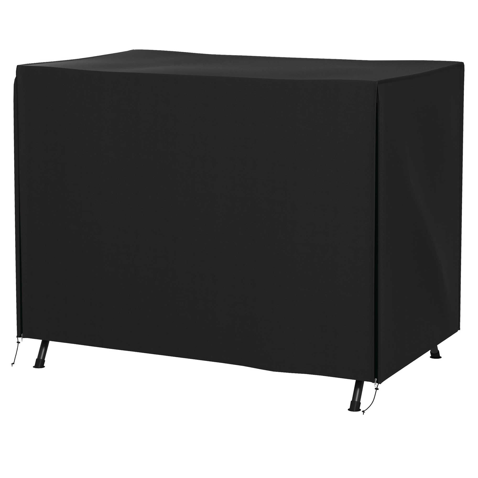 Abdeckung für Gartenschaukel, Schutzhülle für Hollywoodschaukel, Abdeckhaube, wasserfest, 205 x 124 x 164 cm, Schwarz