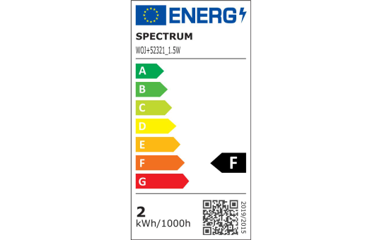 LED Kühlschrankleuchte, 1,5W, 140lm, warmweiß, E14, 230V, 3000K