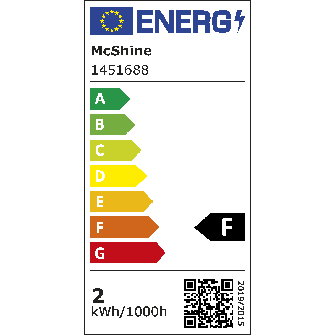 LED Kolbenlampe McShine, E14, 2W, 160lm, 260°, 23x51mm, warmweiß