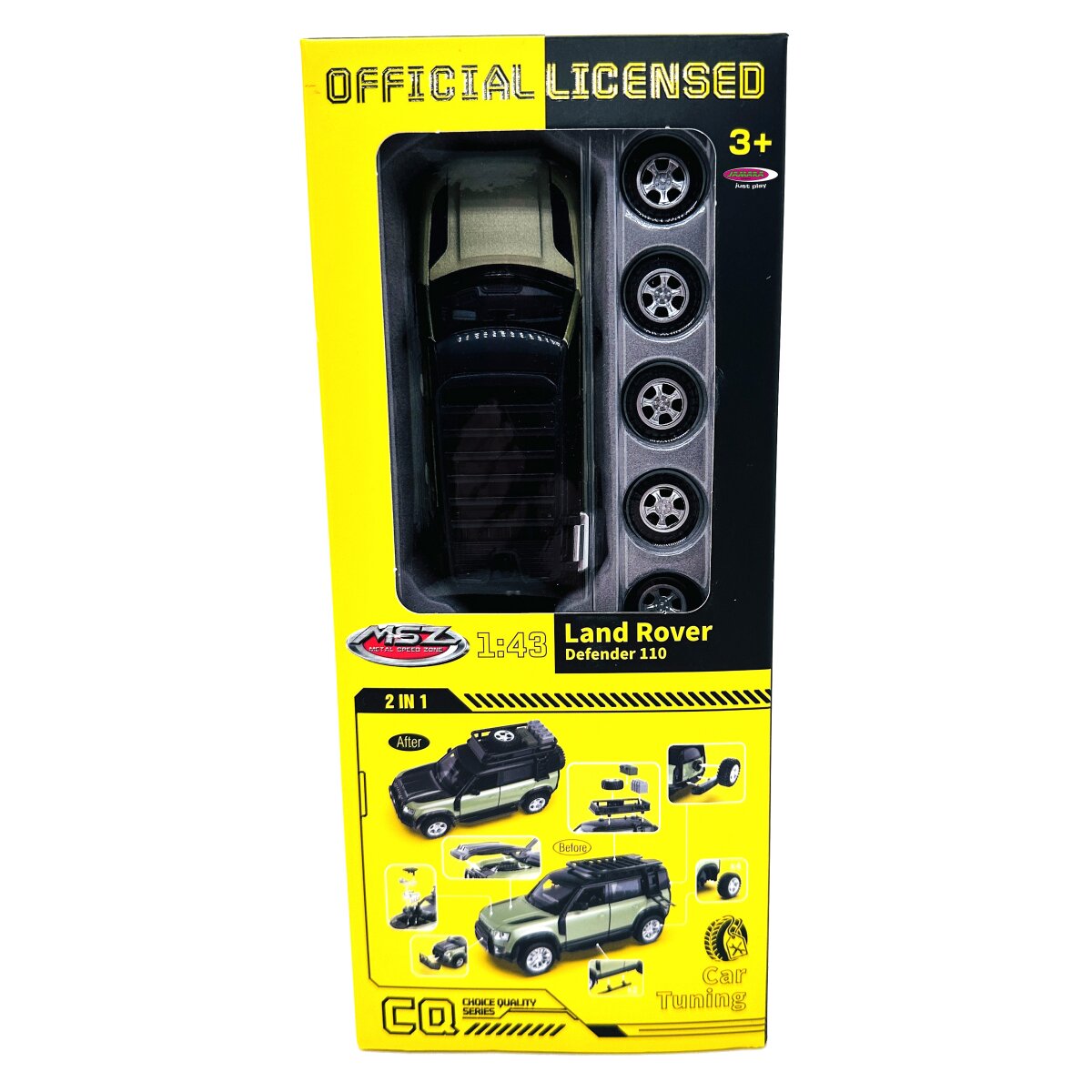 Land Rover Defender 110 Diecast 1:43 grün 2in1