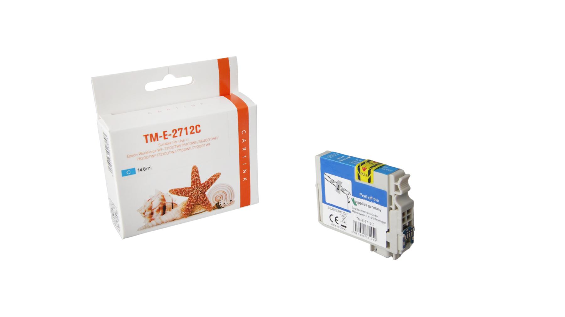 T2712XL alternativ Seestern Tinte cyan / C13T27124010 / 14,6ml