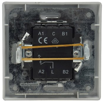 DELPHI Taster mit Namensschild / 0-250V~/ 10A, inkl. Rahmen, UP, weiß