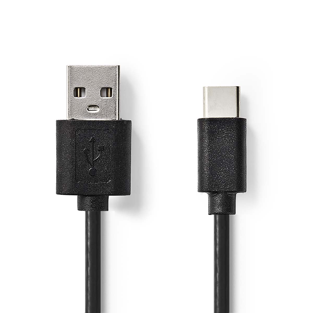 USB 2.0 Kabel, A-Stecker > USB-C-Stecker, 2m, schwarz