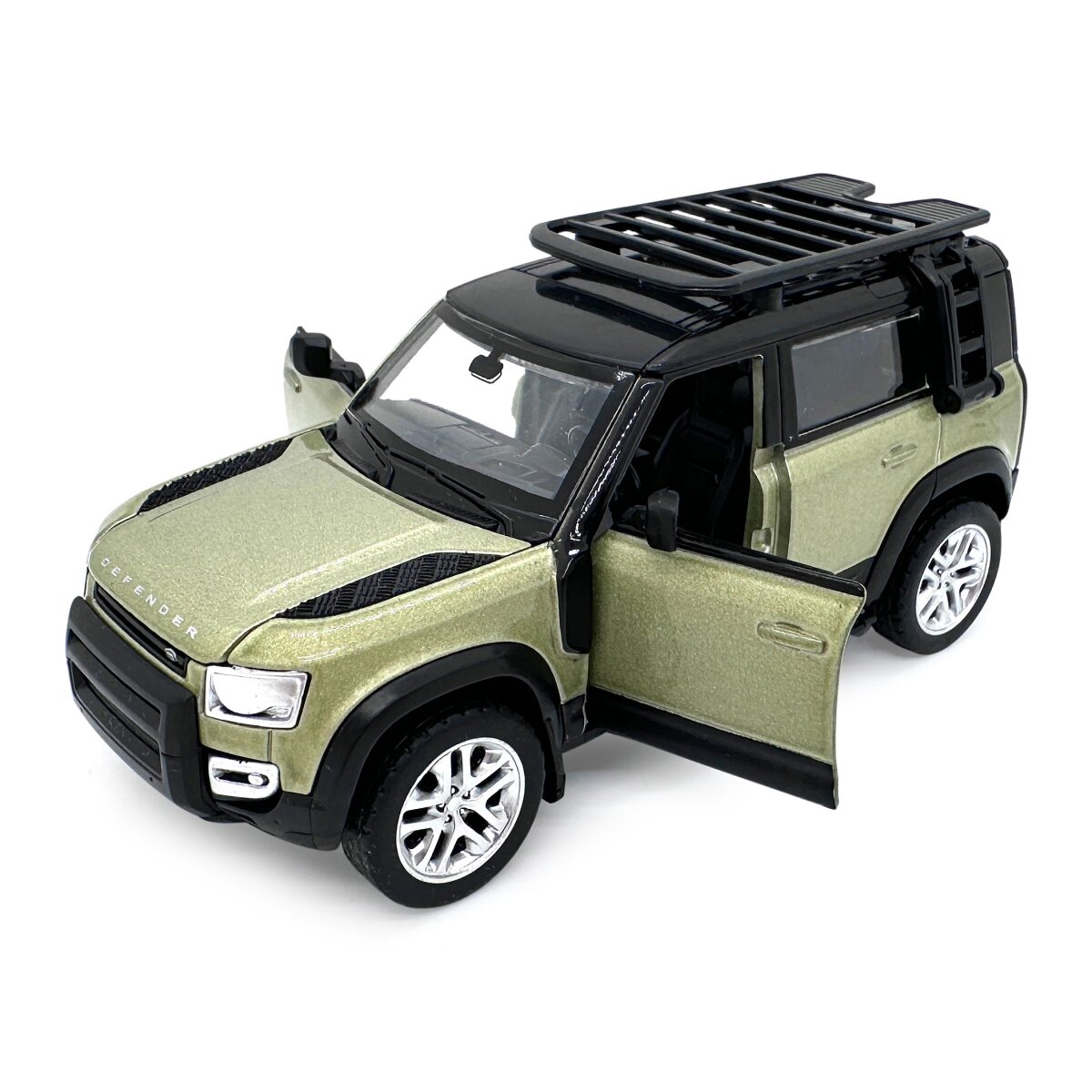 Land Rover Defender 110 Diecast 1:43 grün 2in1