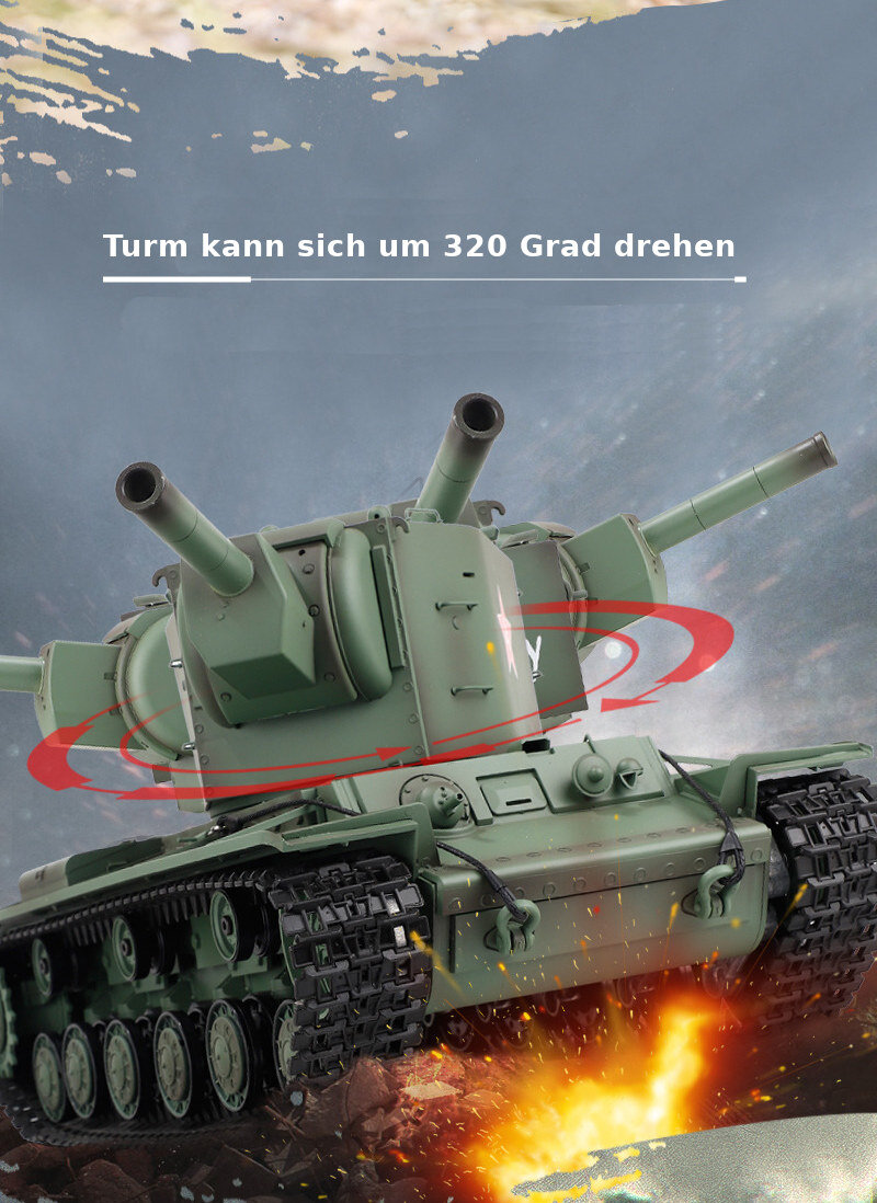 RC Panzer "KV-2" - Metallgetriebe & Metallketten