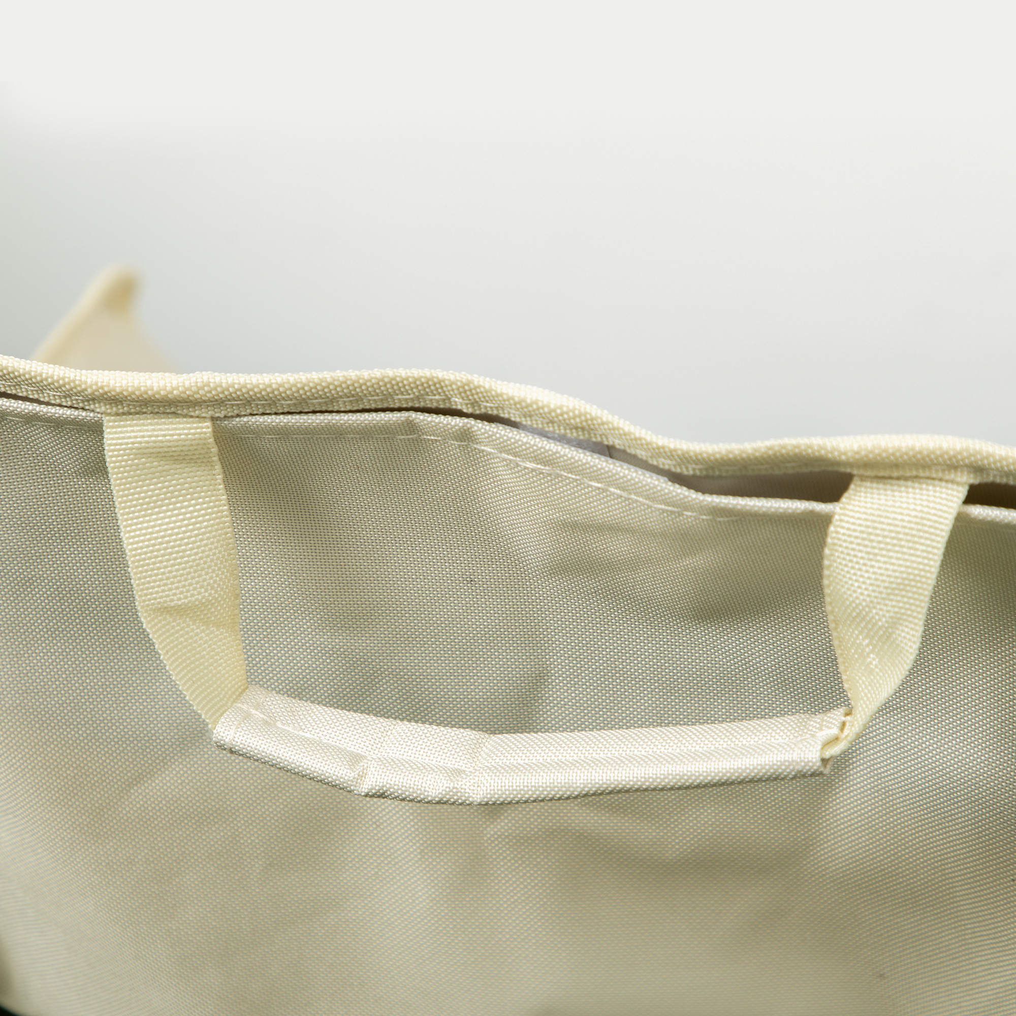 Campingstuhl, faltbar, Stahlrahmen, Stoffsitz, Tragetasche, Weiß