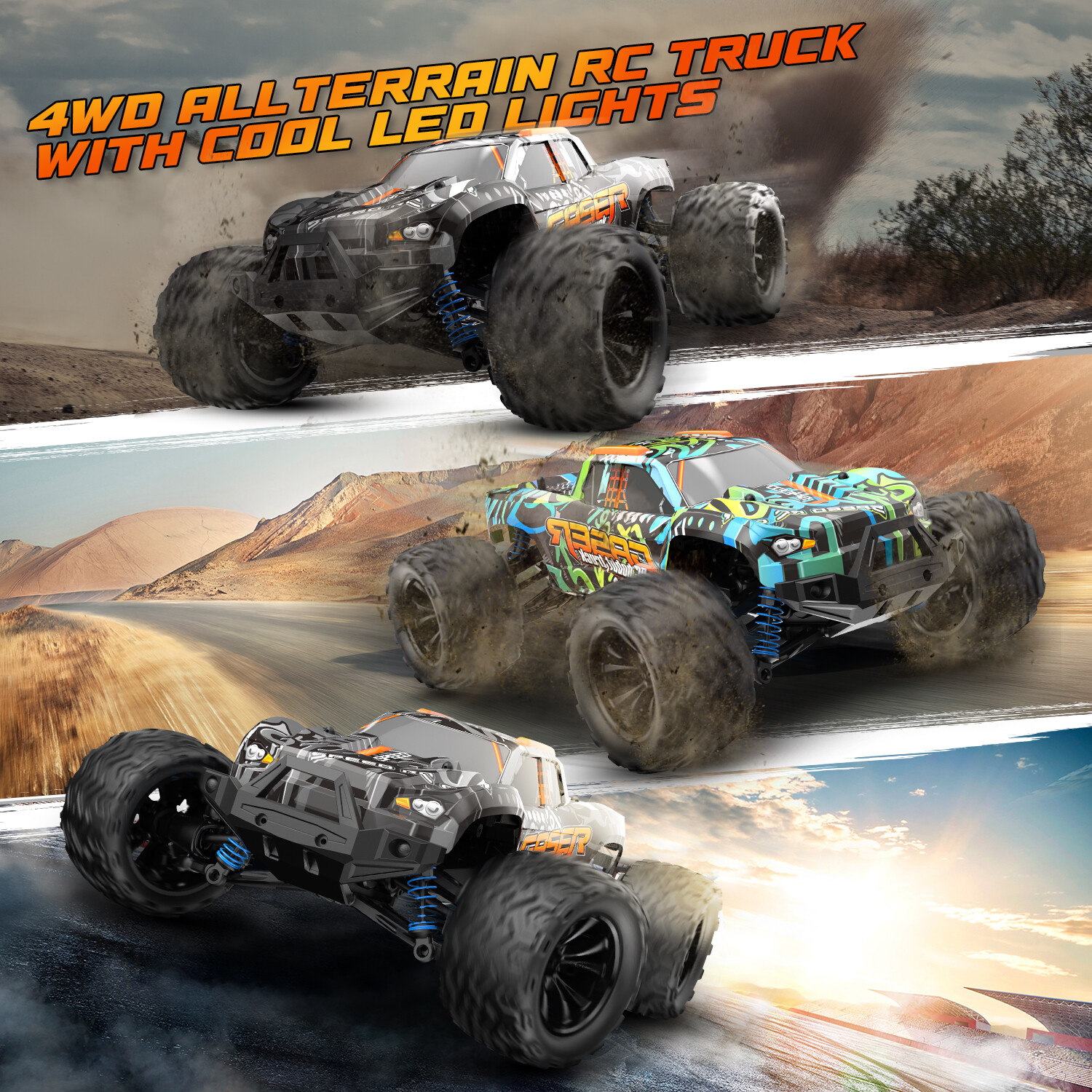 RC Monster Truck 1:14, 40 km/h, Allradantrieb - LiIon - "Gaser 900"