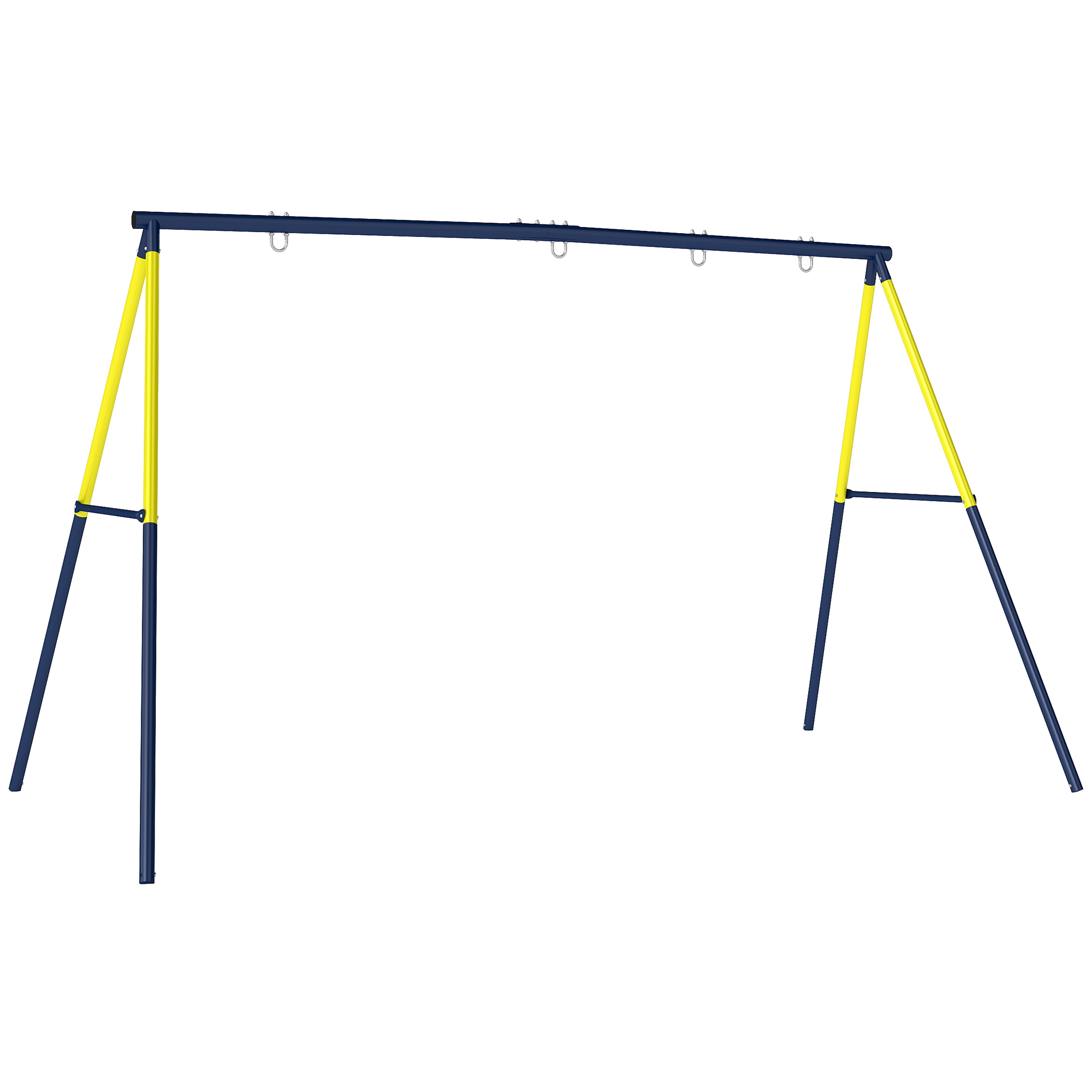 Schaukelgestell Stahl Schaukelgerüst bis 150 kg für Nestschaukel Kinderschaukel Kletterleiter, 260 x 160 x 178 cm, Blau