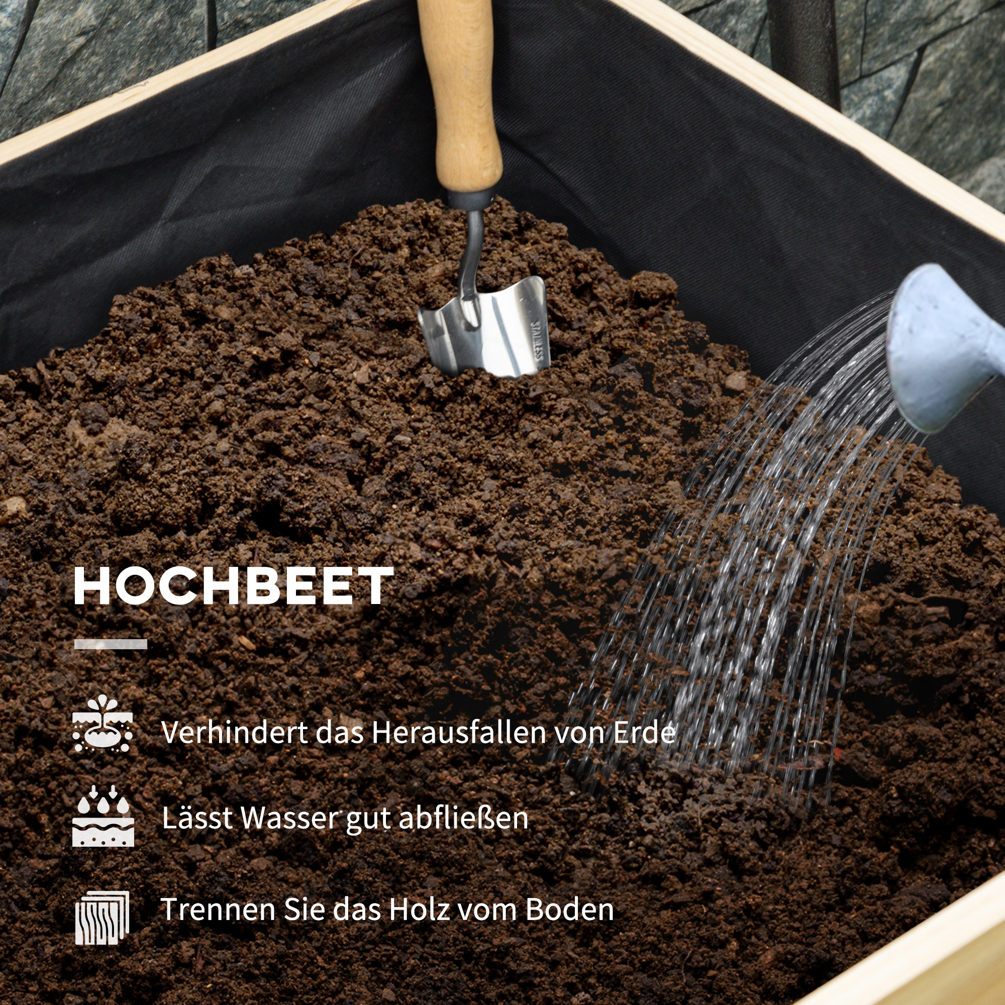 2-in-1 Hochbeet Pflanzenkasten Frühbeet Gewächshaus, 86  cm x 60cm x 165 cm, Natur + Grün