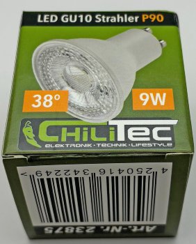 LED Strahler GU10 "P90", 4146k, 896lm, 230V/9W, 38°, neutralweiß