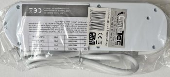 Steckdosenleiste mit Einzelschaltung / 5-fach, weiß, 1,5m Kabel