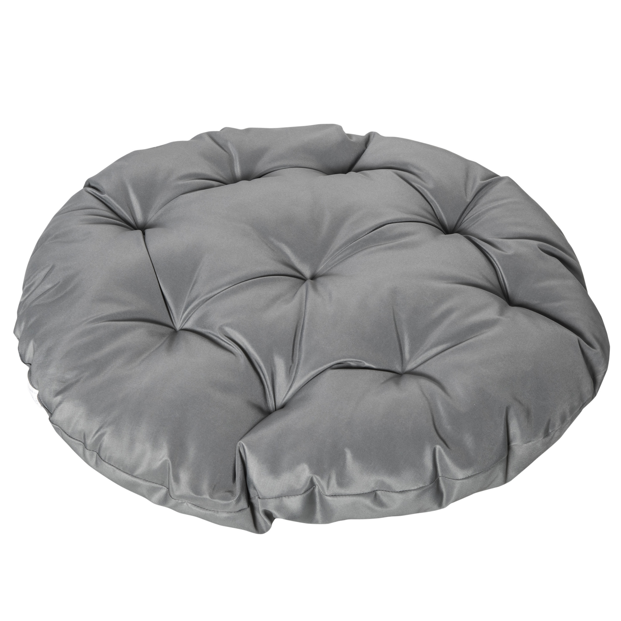 Papasansessel Korbsessel Sessel mit Polster 360 Grad Rattan Grau B87 x T97 x H86 cm