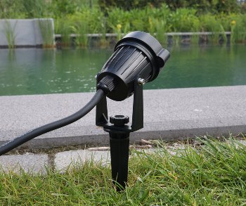 LED Gartenleuchte "CT-GS5" 5W, IP44 / 230V, 1,5m Kabel+Erdspieß, warmweiß