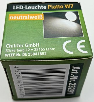 LED-Modul "Piatto W7" neutralweiß, 120°, 4200K, 230V, 7W, 550lm, 50x24mm