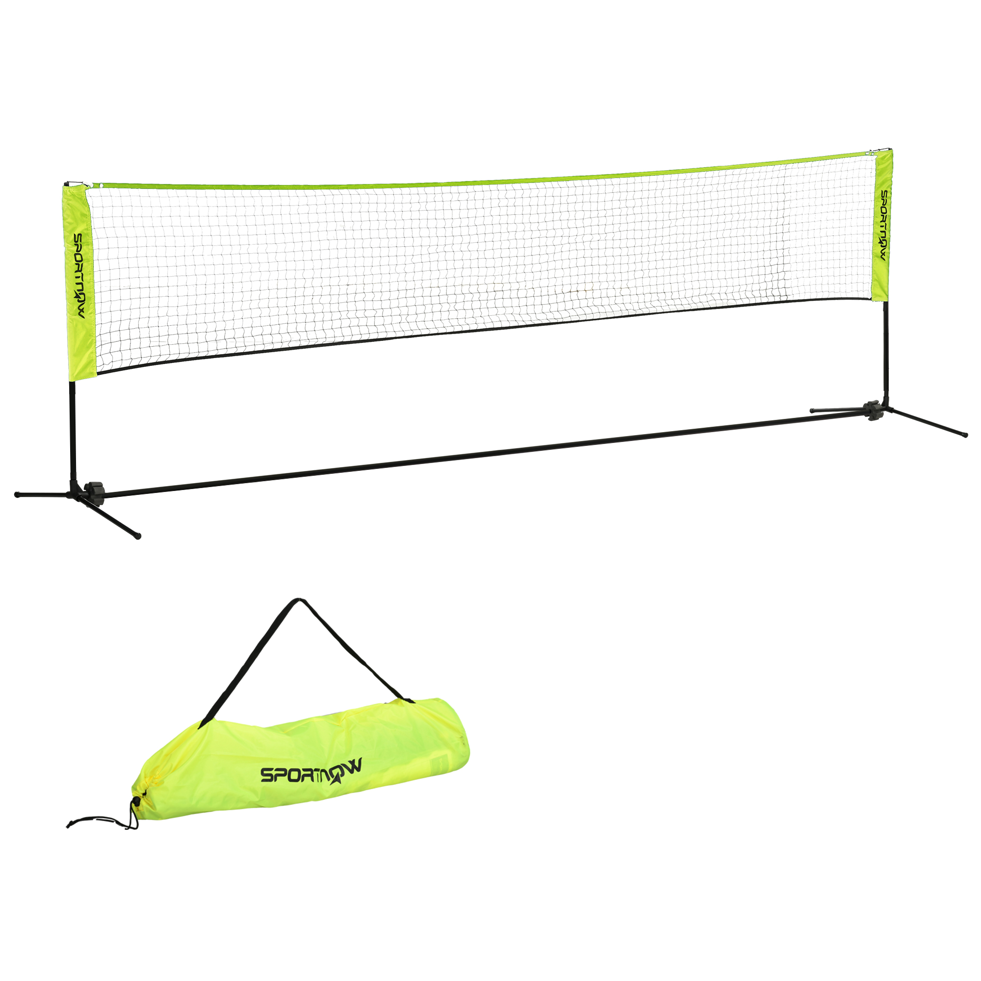 Badmintonnetz höhenverstellbar 107-155 cm, für Badminton, Tennis, Pickleball, Volleyball, inkl. Tasche