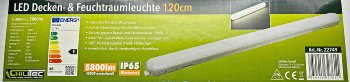 Wand-& Deckenleuchte "HP-50" IP65, 120cm, 48W, 4000k, neutralweiß, 5800 Lumen