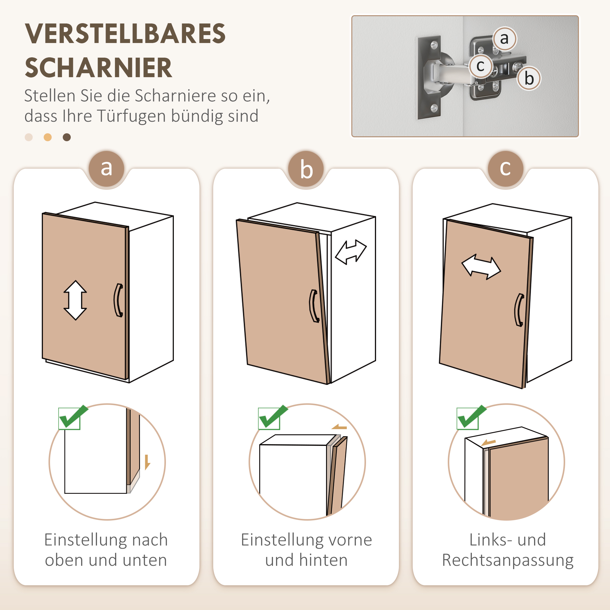 Küchenschrank, Buffet, 3 Schubladen, 3 Regale, viel Stauraum, 89x39,5x168cm, Weiß