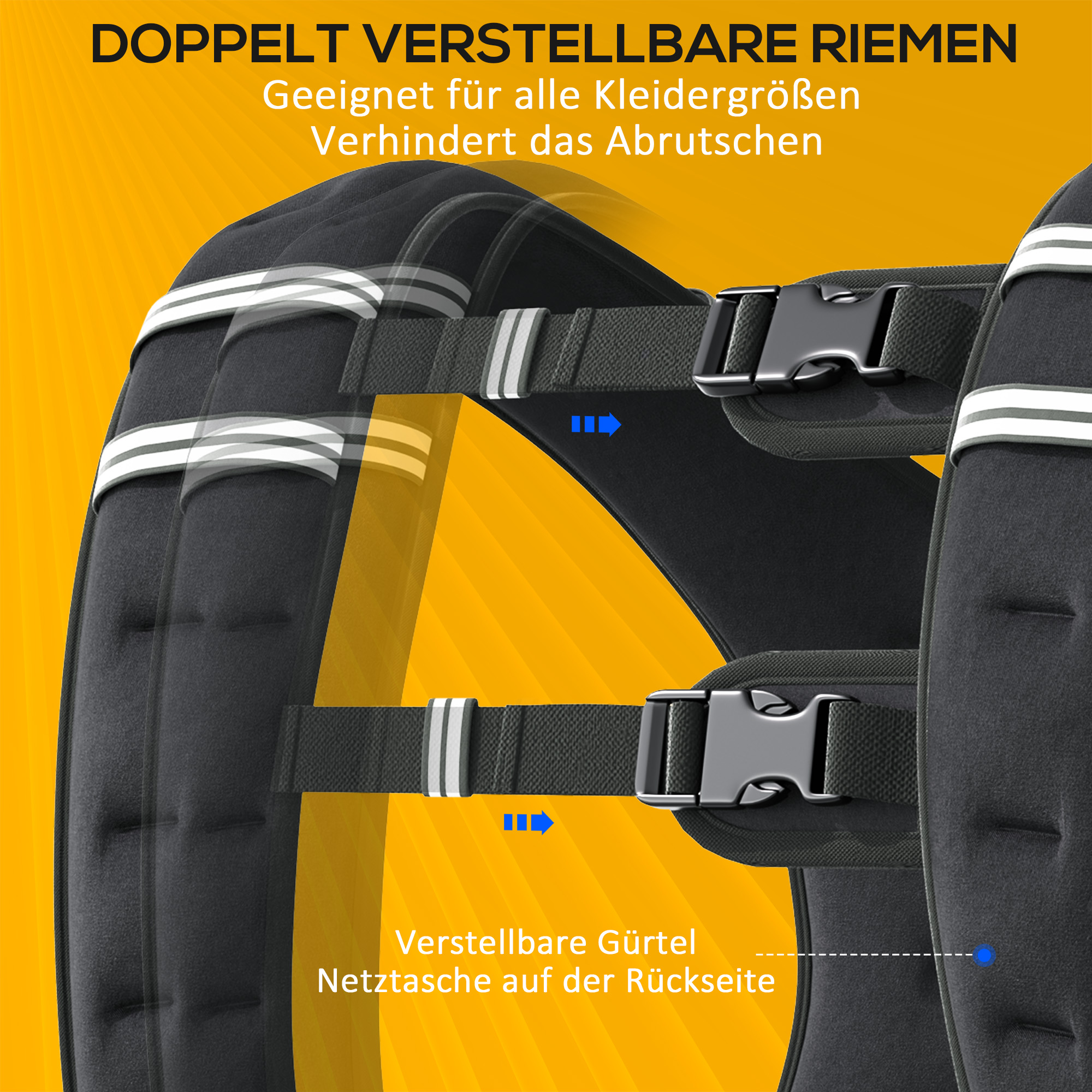 Gewichtsweste 5 KG / 8 KG / 10 KG verstellbare Trainingsweste mit herausnehmenbar Gewichten Laufweste Damen Herren für Muskelaufbau Krafttraining, Laufen, Fitness, Cross Training