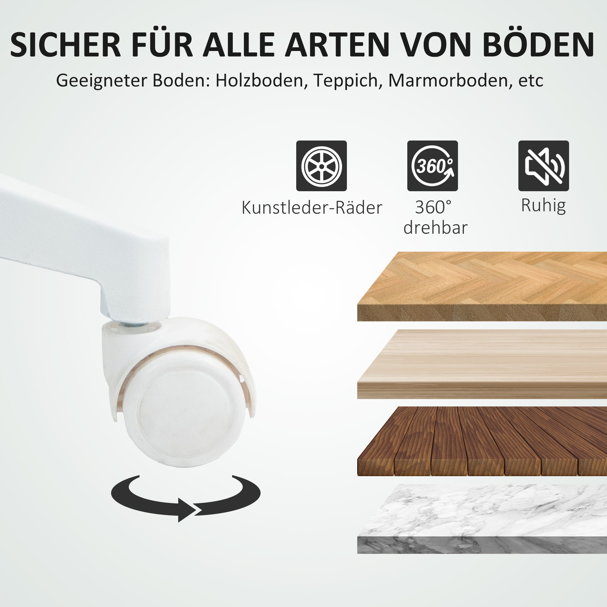 Schreibtischstuhl, drehbar, rollbar, Netzrücken, Schaumstoffkissen, Grau