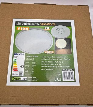 LED Deckenleuchte "Santano 24w", Ø 30cm, 23W, 2250lm, 3000K warmweiß