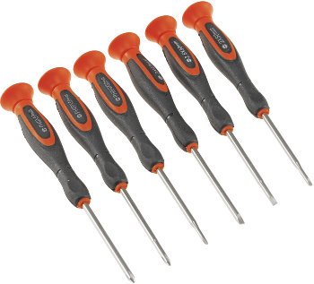 Feinmechaniker-Schraubendrehersatz, je 3x für Schlitz- & Kreuzschrauben