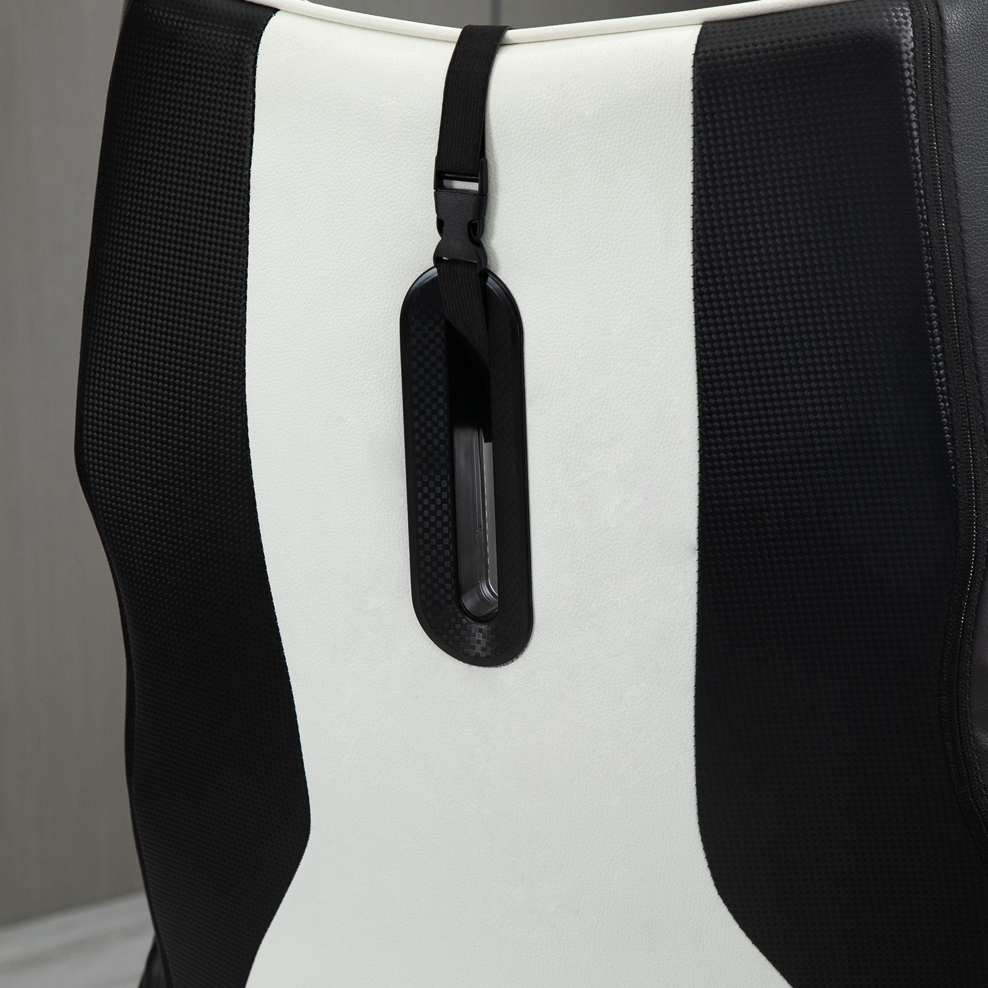 Gaming Stuhl ergonomischer Computerstuhl mit Wippfunktion Drehstuhl höhenverstellbar Stahl Schwarz+Weiß 67 x 70 x 106-112 cm