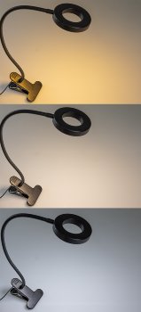 LED Klemmleuchte mit USB-Betrieb, 40cm Schwanenhals, dimmbar, 55lm