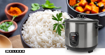 Reiskocher | 1,5 l | 500 W | Antihaftbeschichtung | abnehmbare Schüssel | Dampfgareinsatz | Warmhaltefunktion | automatische Abschaltung