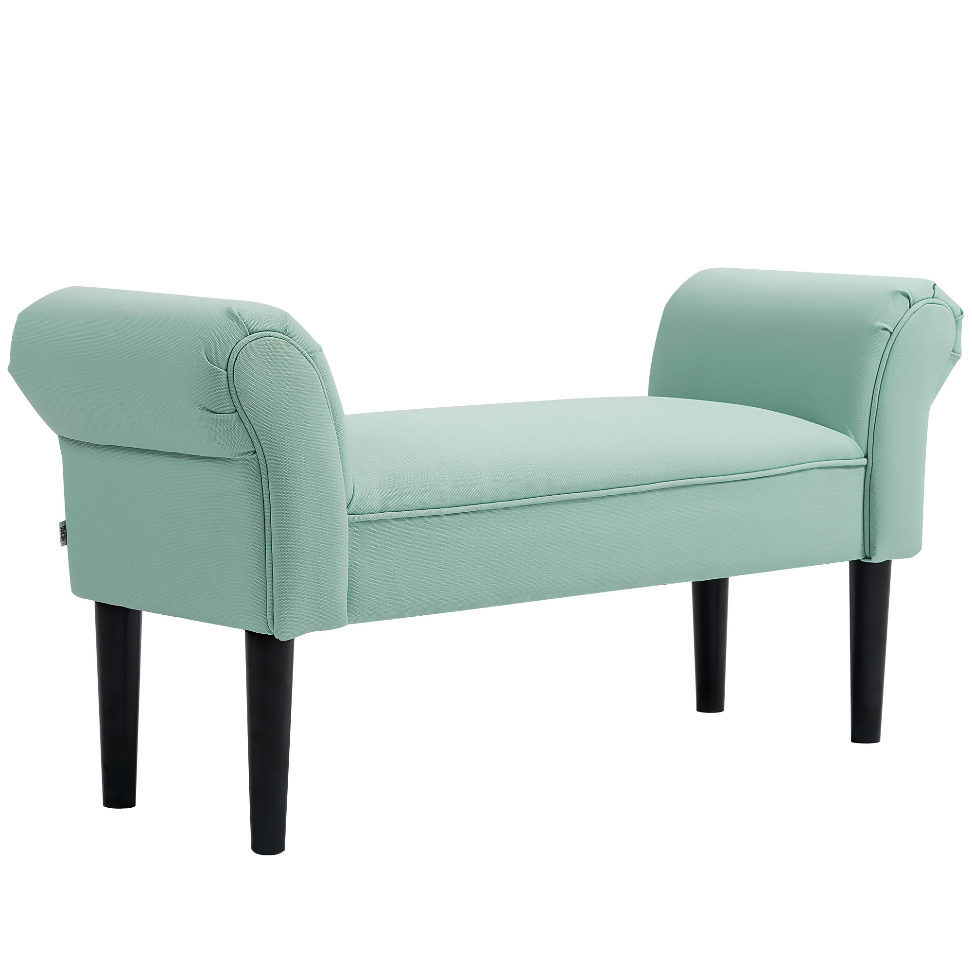 Gepolsterte Sitzbank für Schlafzimmer und Flur, bis 130 kg belastbar, 102 x 36 x 51 cm, Grün