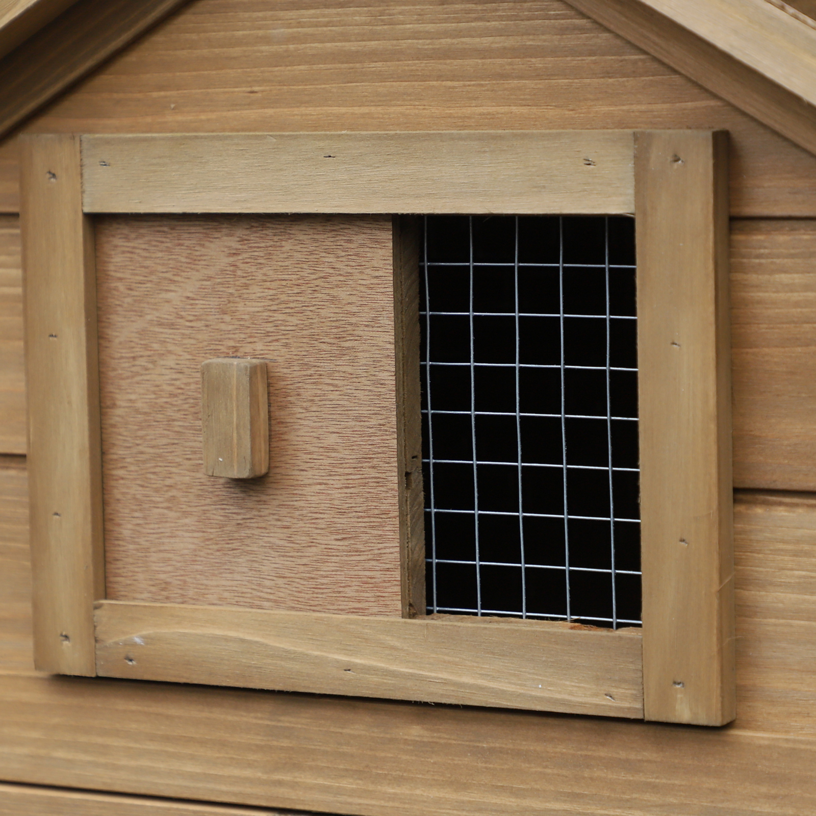Hühnerstall Hühnerhaus aus Holz 151,5 x 54 x 87 cm, Freilaufgehege mit 2 Ebenen, 2 Türen, Nistkasten, wasserfestem Dach, Auslauf, Rampe, Hühnergehege für Garten, Natur