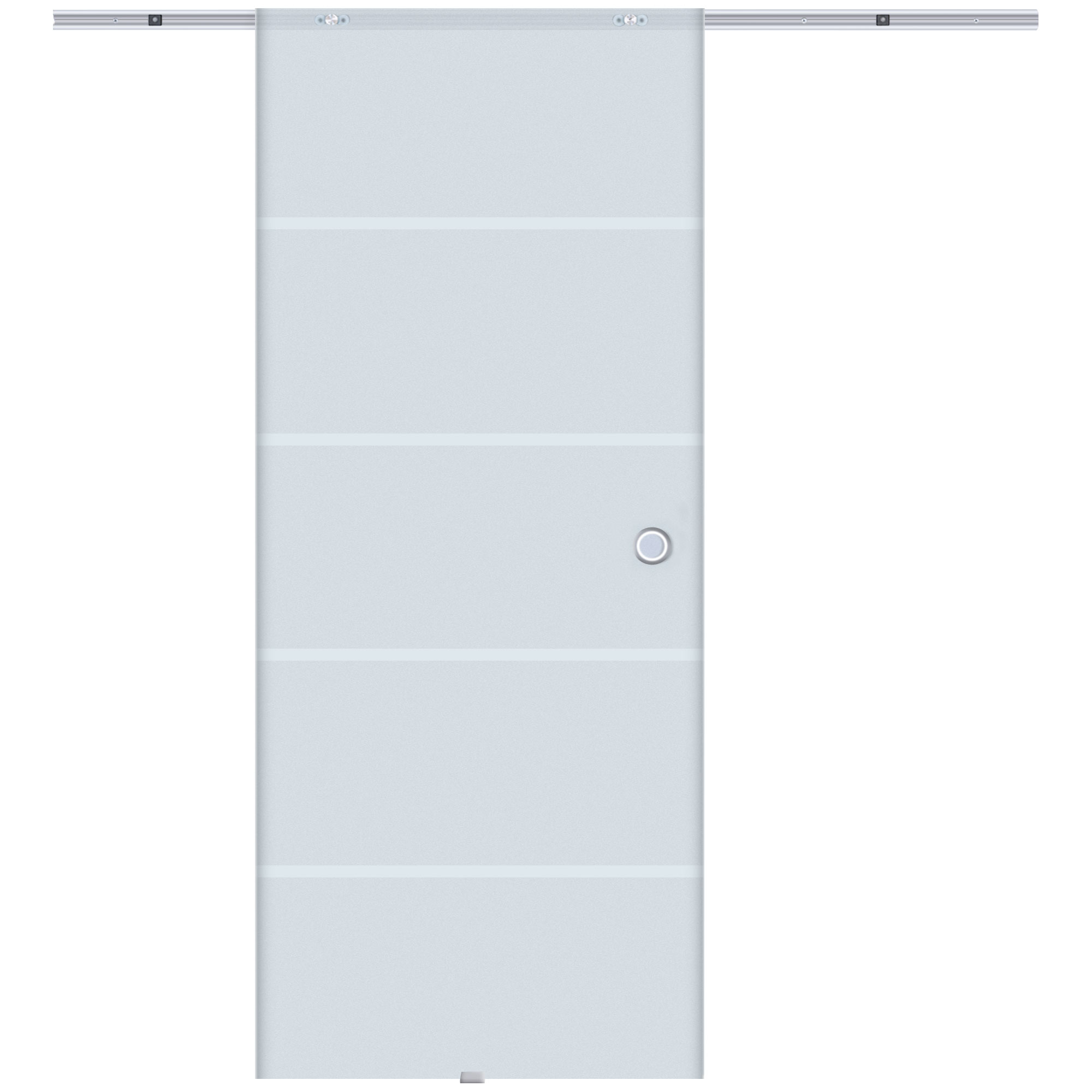 Glasschiebetür Schiebetür Glastür Zimmertür teilsatiniert 900 x 2050 mm